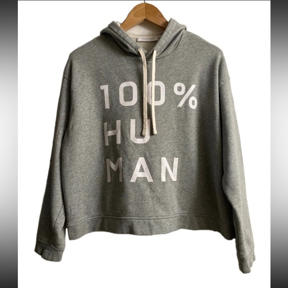 Everlane - Women The 100% Human Typography Hoodie Gray Size M - Picture 1 of 5